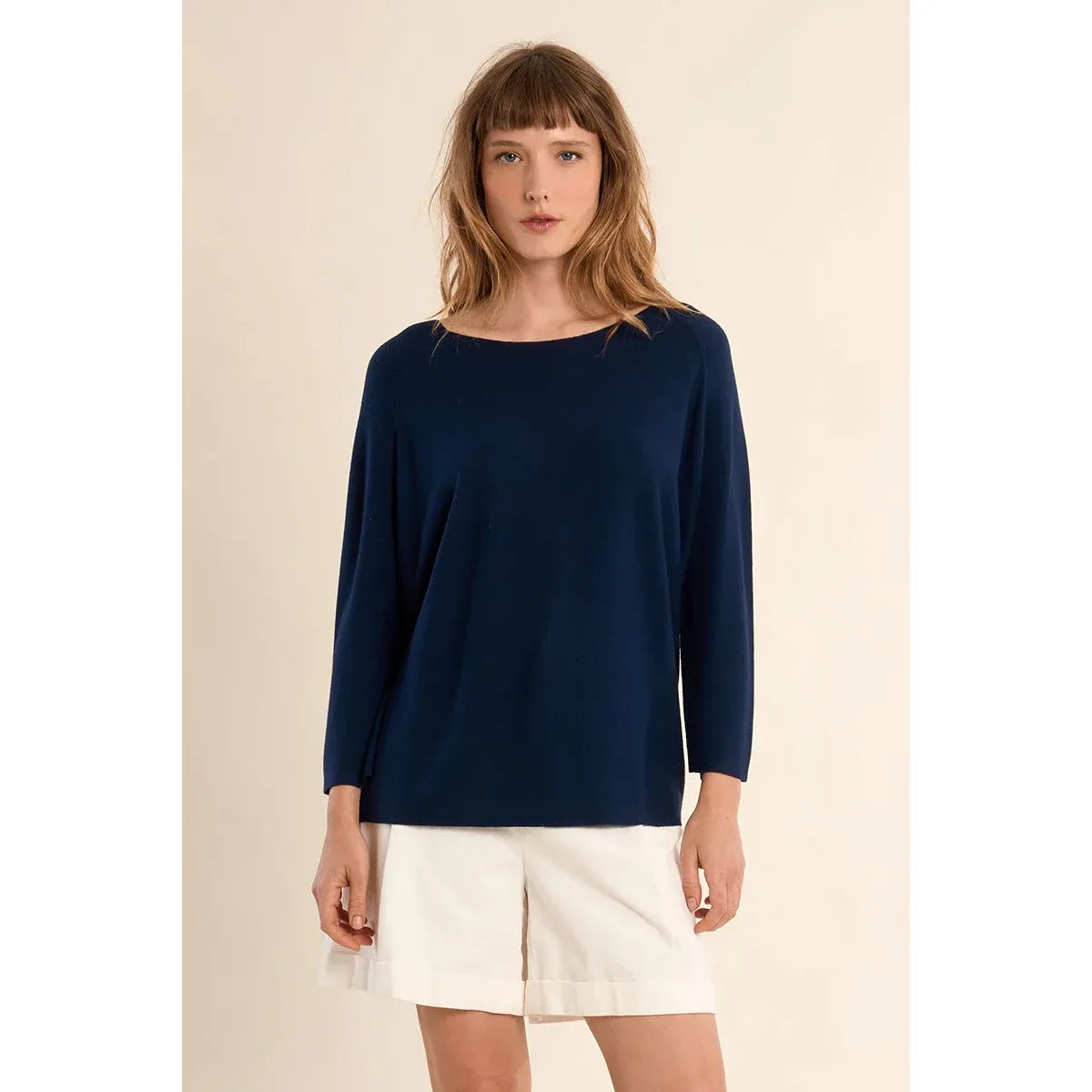 Molly Bracken Boat Neck Long Sleeve Sweater