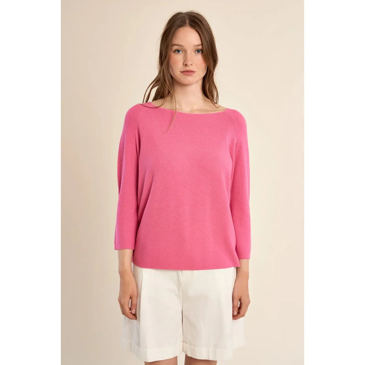 Molly Bracken Boat Neck Long Sleeve Sweater