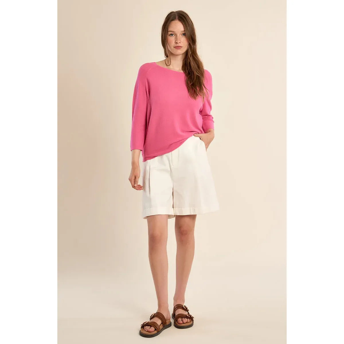Molly Bracken Boat Neck Long Sleeve Sweater