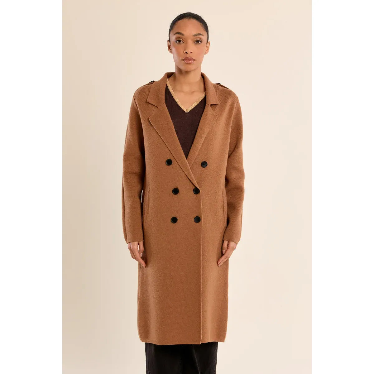 Molly Bracken Long Blazer Knit Coat