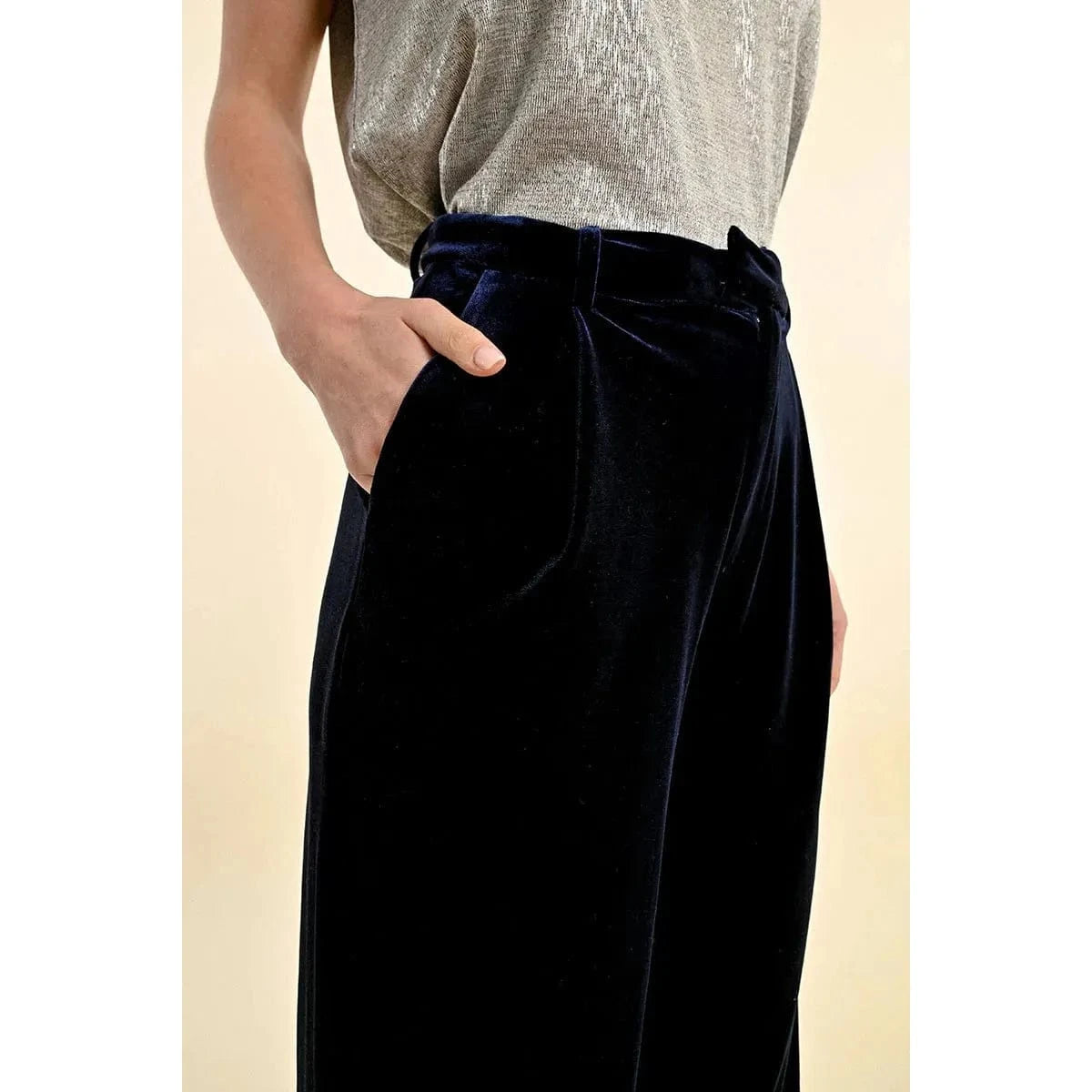 Molly Bracken Molly Bracken Flowing Velvet Pants