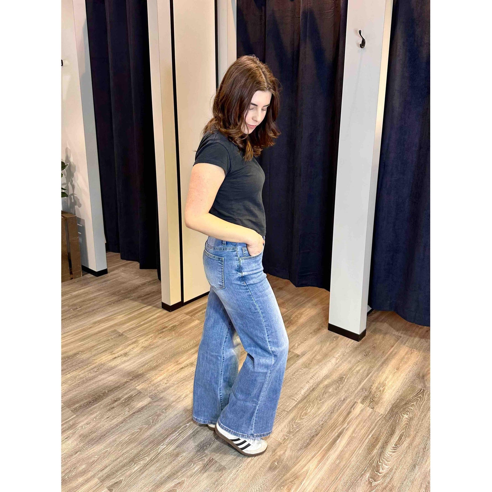 Molly Bracken Molly Bracken Jamie Wide Leg Denim Blue Pant