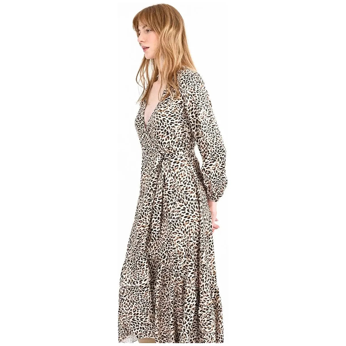 Molly Bracken Molly Bracken Leopard Wrap Dress
