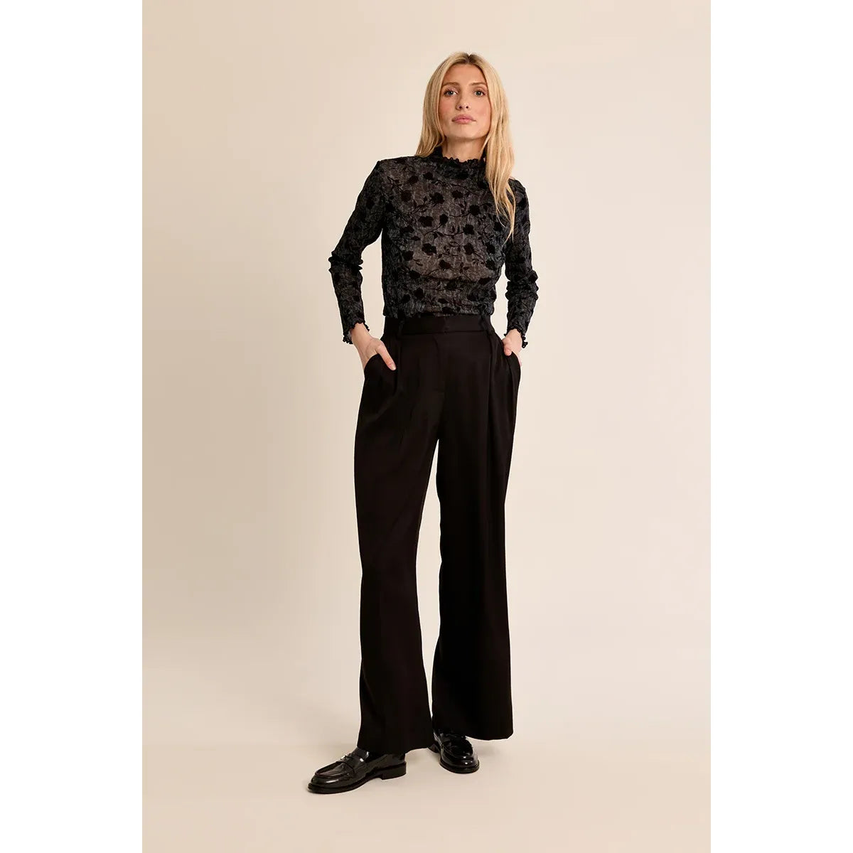 Molly Bracken Semi-Transparent Floral Top