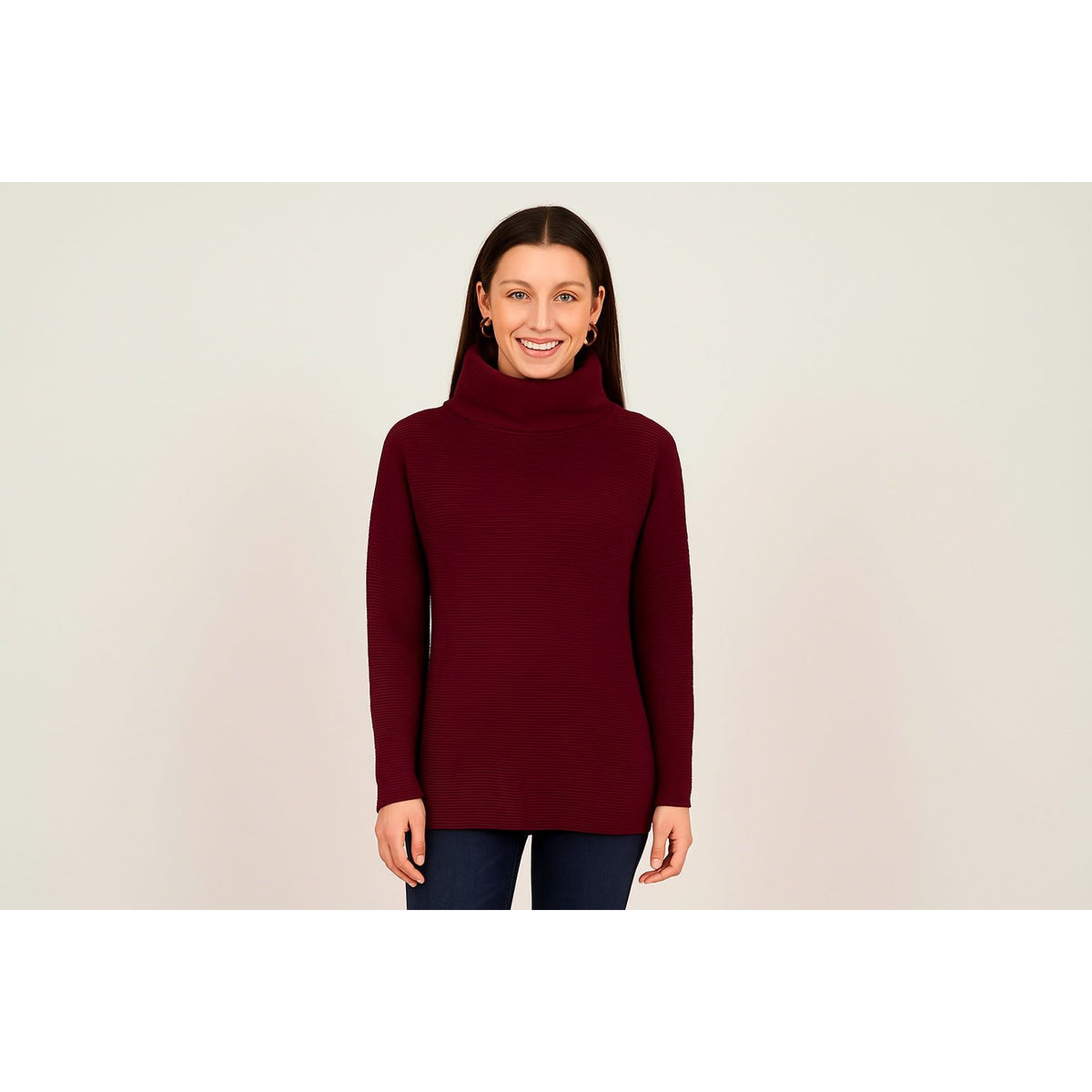 Ottoman Mock Neck Sweater