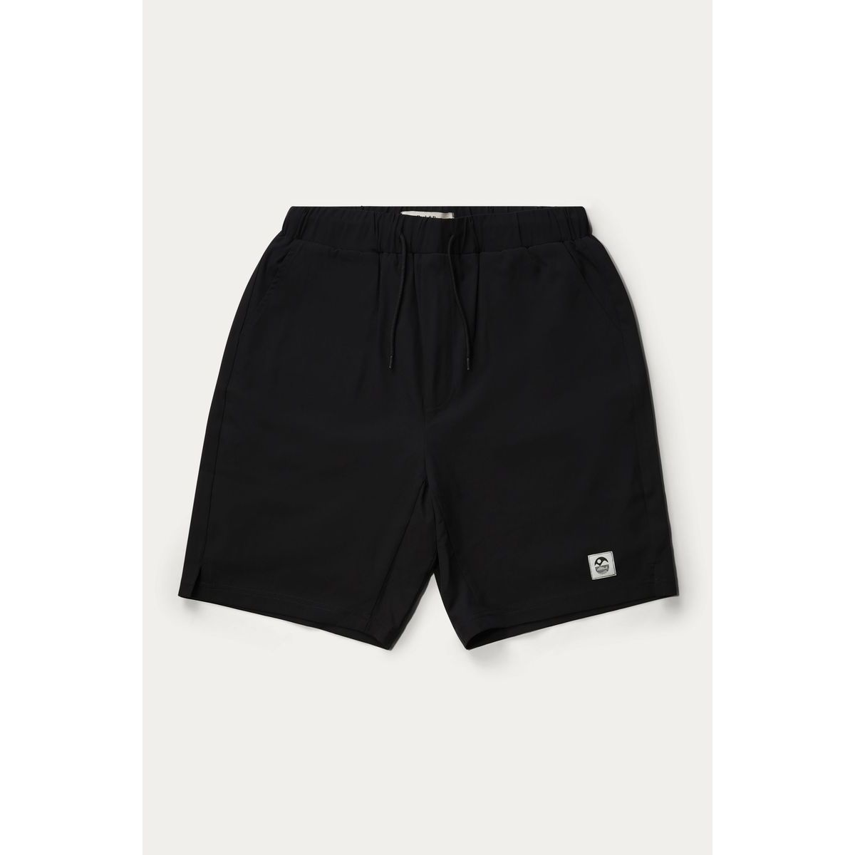 Park & Rec Nylon 2 in 1 Shorts on male model, black athletic shorts with 2-in-1 design and stretch fabric.