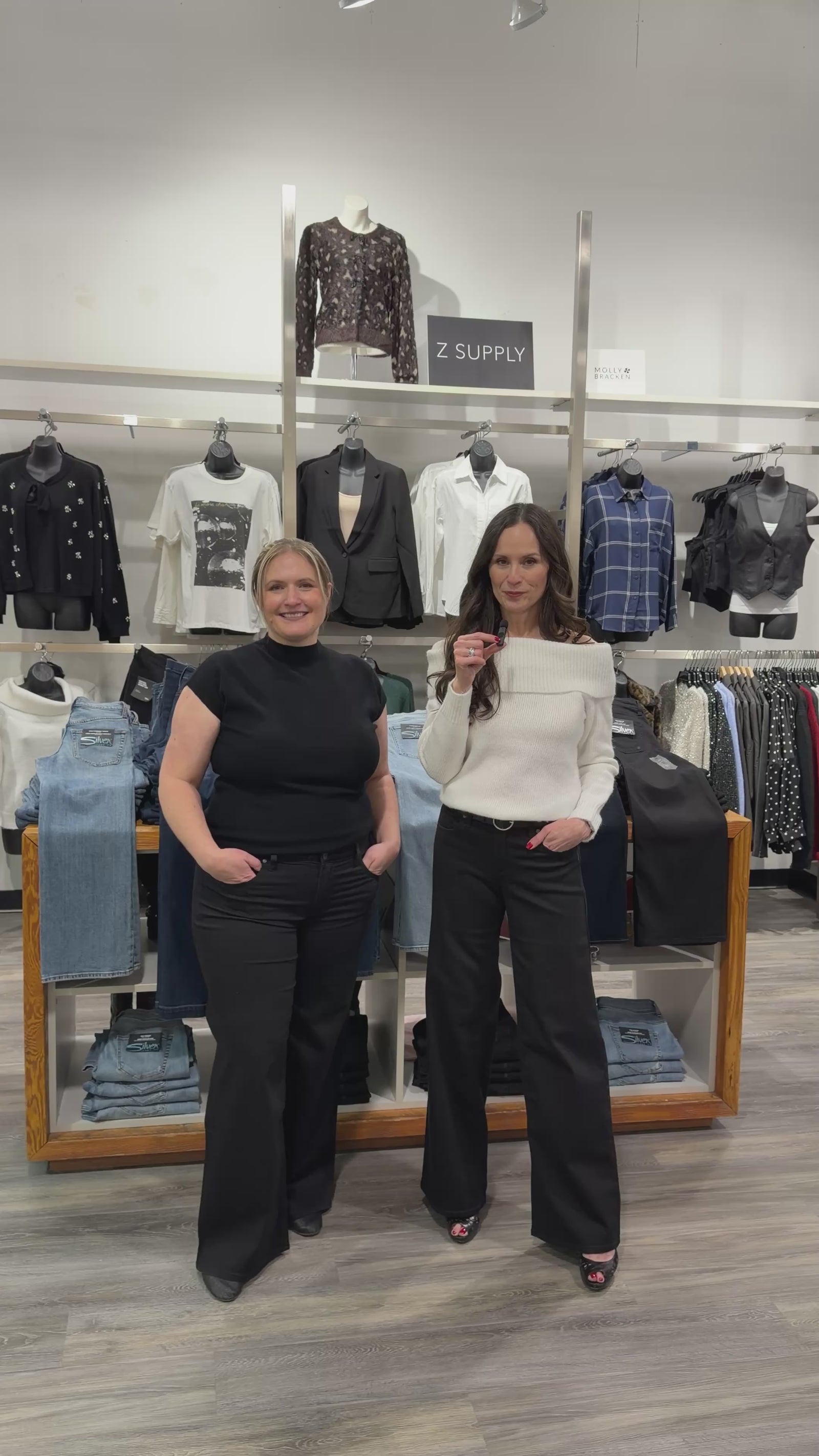 Silver Suki Wide Leg Black