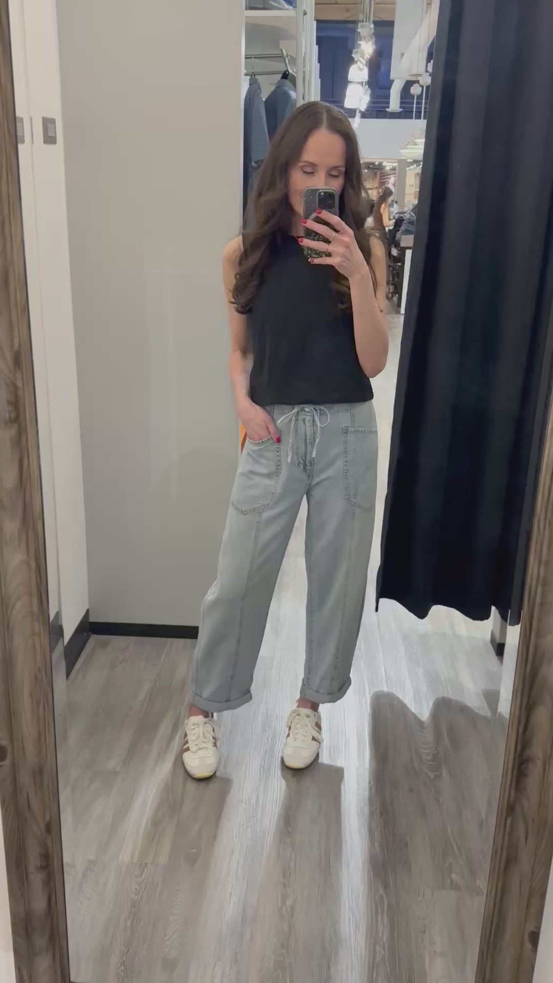 Daze Villa Drawstring Barrel Pant in Wildcard