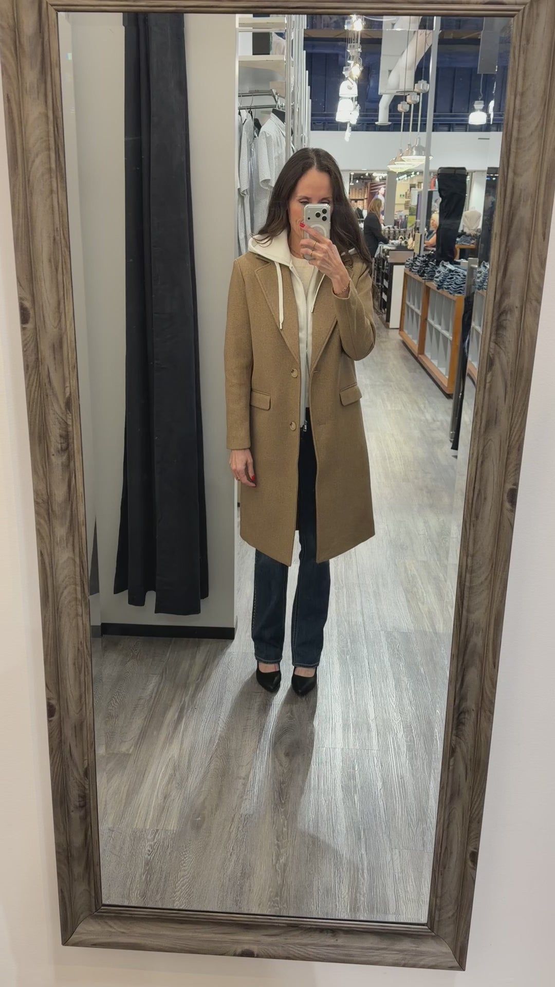 Tribal Knit Car Coat with Fooler Hoodie