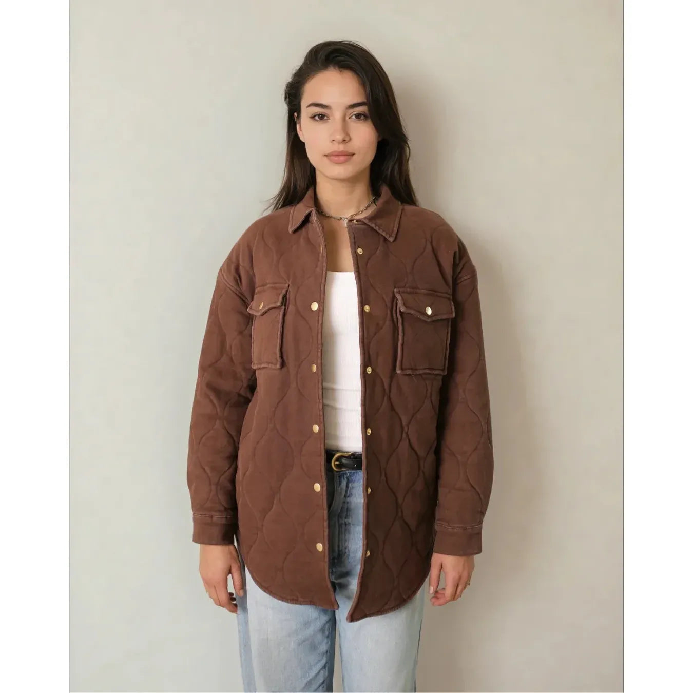 Priv Leni Quilted Brushed Cotton Coat