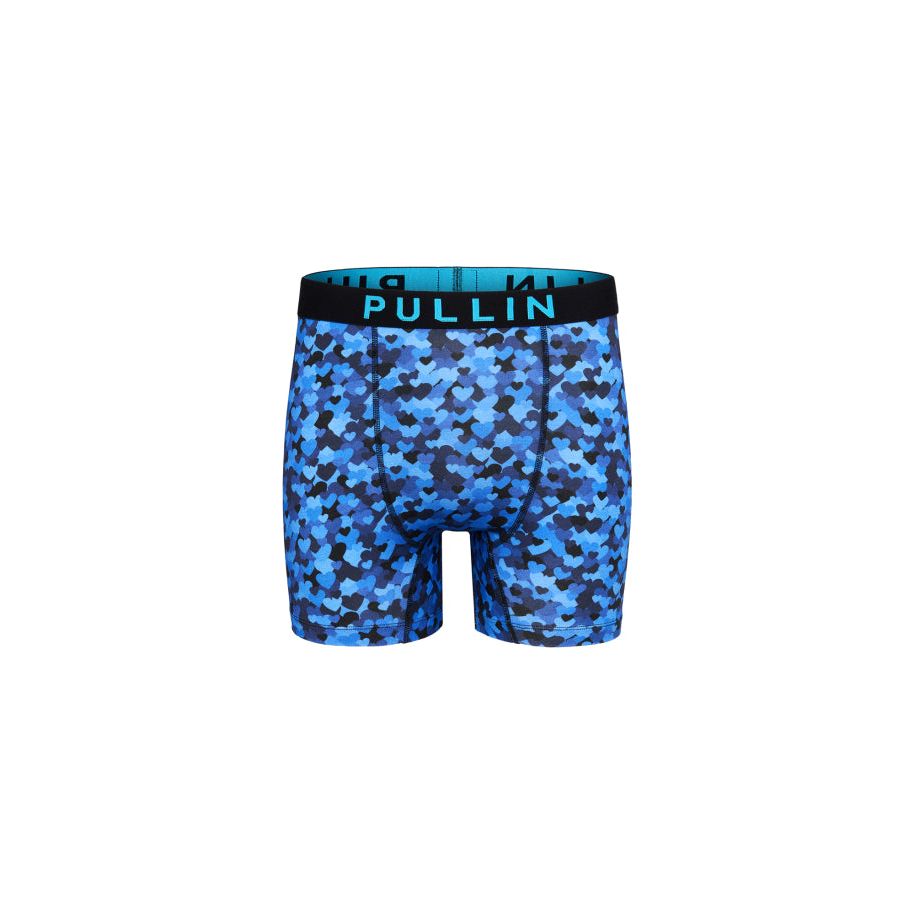 Pullin Fashion 2 Heart Brief features a colorful heart print, offering comfort and freedom of movement for men.