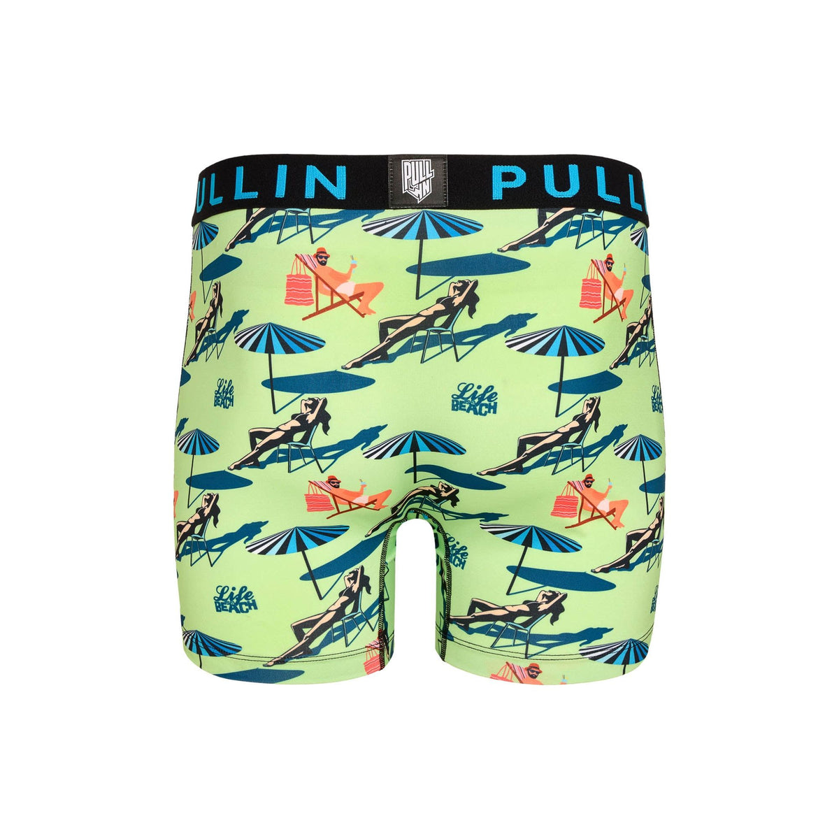 Colorful Pullin Fashion 2 LBeach Brief featuring a fun beach print, designed for comfort and freedom of movement.