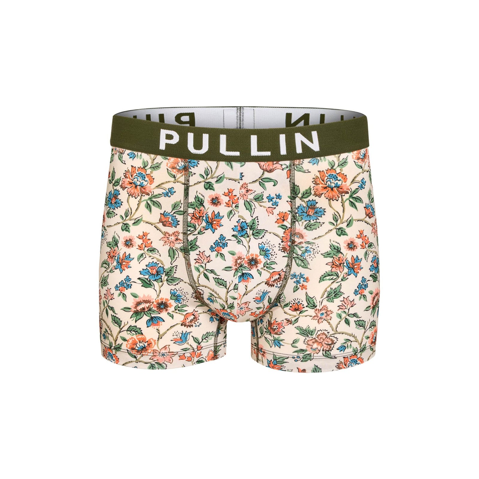 Pullin Master Santana Boxer Brief features a colorful floral print with LYCRA® for ultimate comfort and fit.