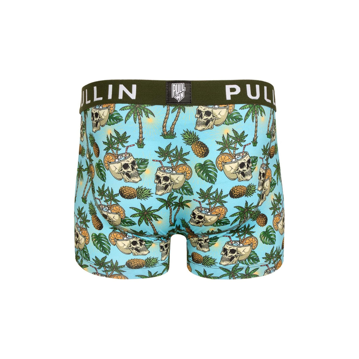 Pullin Master Skucock Boxer Brief features vibrant prints and LYCRA® for ultimate comfort and a perfect fit.