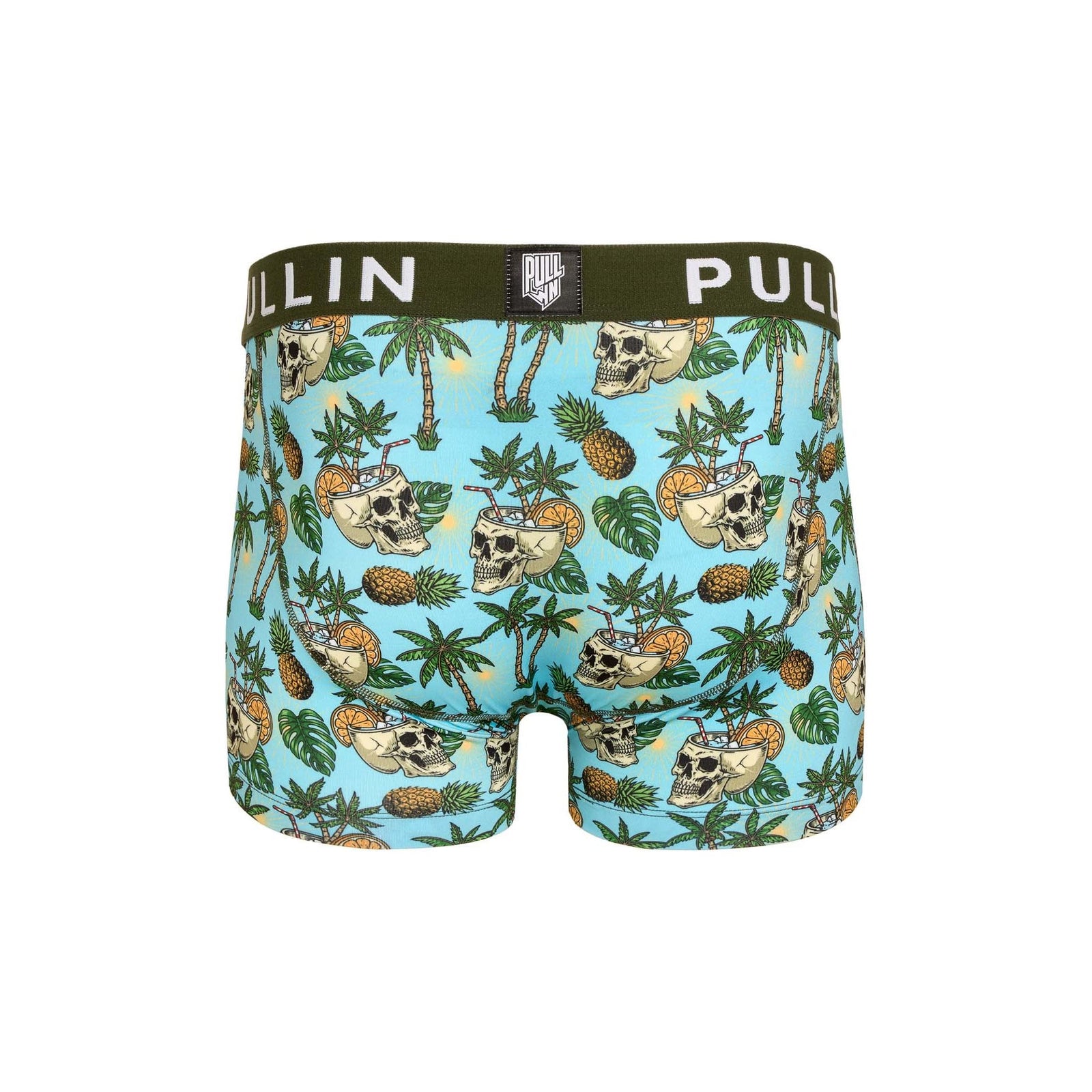 Pullin Master Skucock Boxer Brief features vibrant prints and LYCRA® for ultimate comfort and a perfect fit.