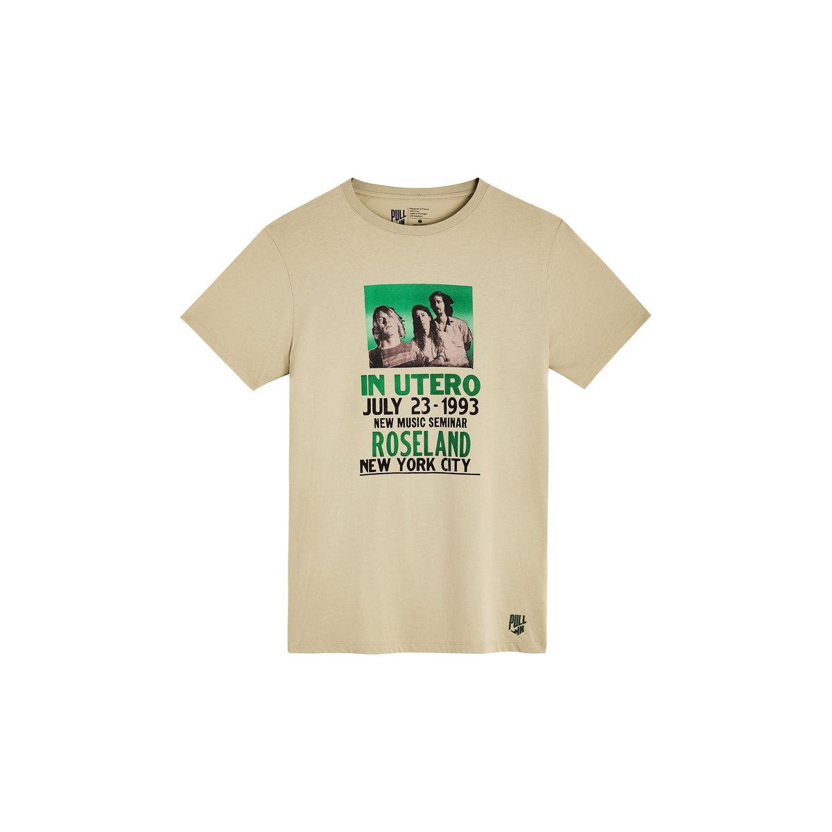 Celebrate grunge history with the Pullin Utero Tee, inspired by Nirvana's iconic 1993 Roseland show.