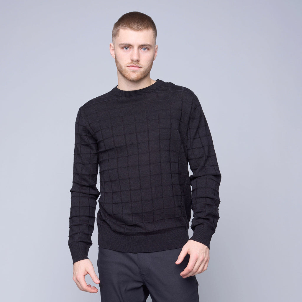 Black sweater round neck best sale