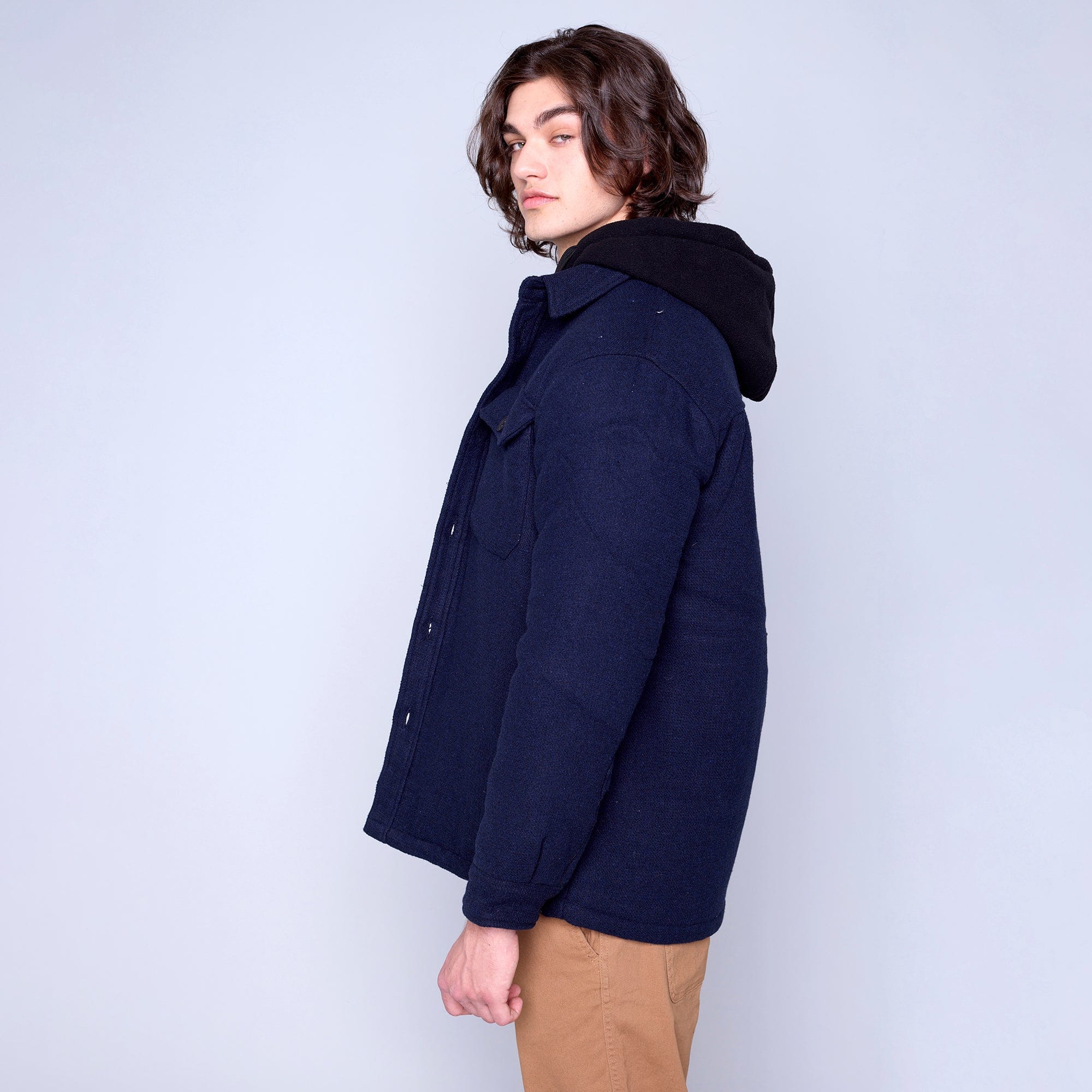 RD Jason Hooded Woven Jacket Navy