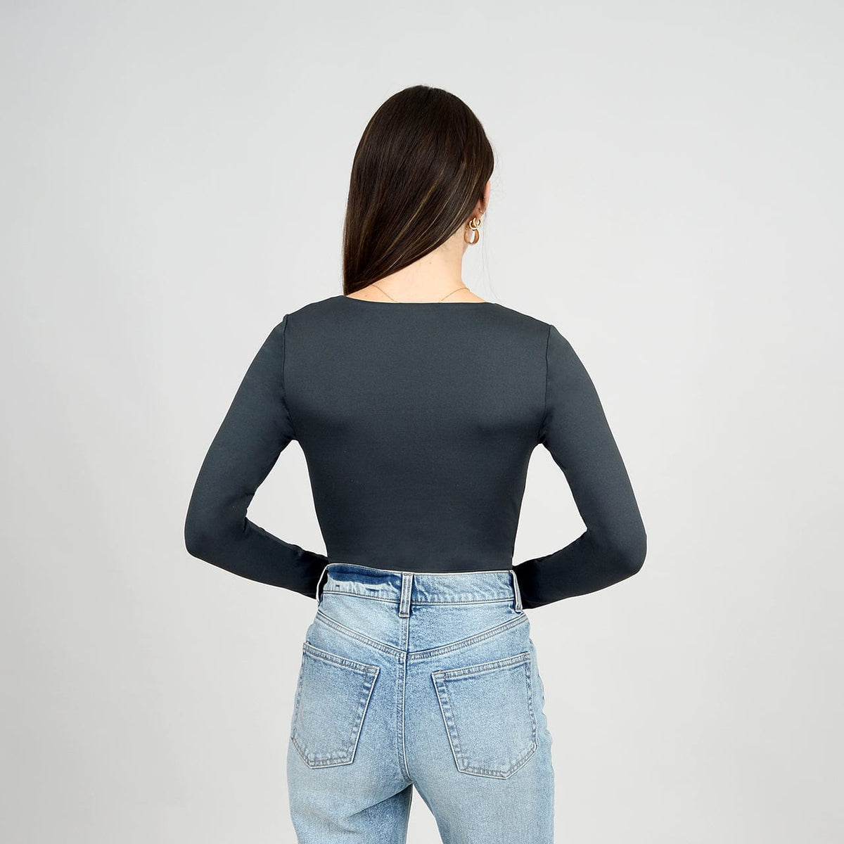 RD Second Skin Elodie Wrap Long Sleeve Bodysuit