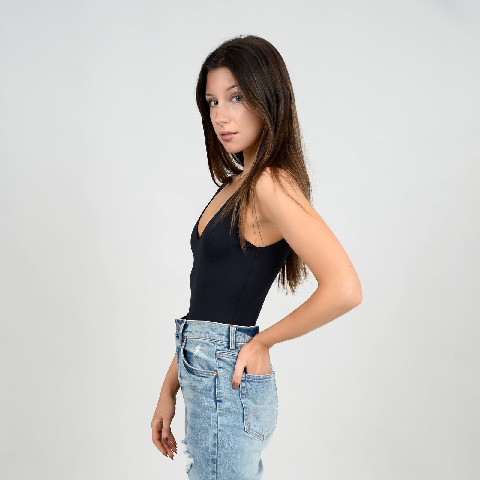 RD Second Skin Valentina V-neck Body Suit