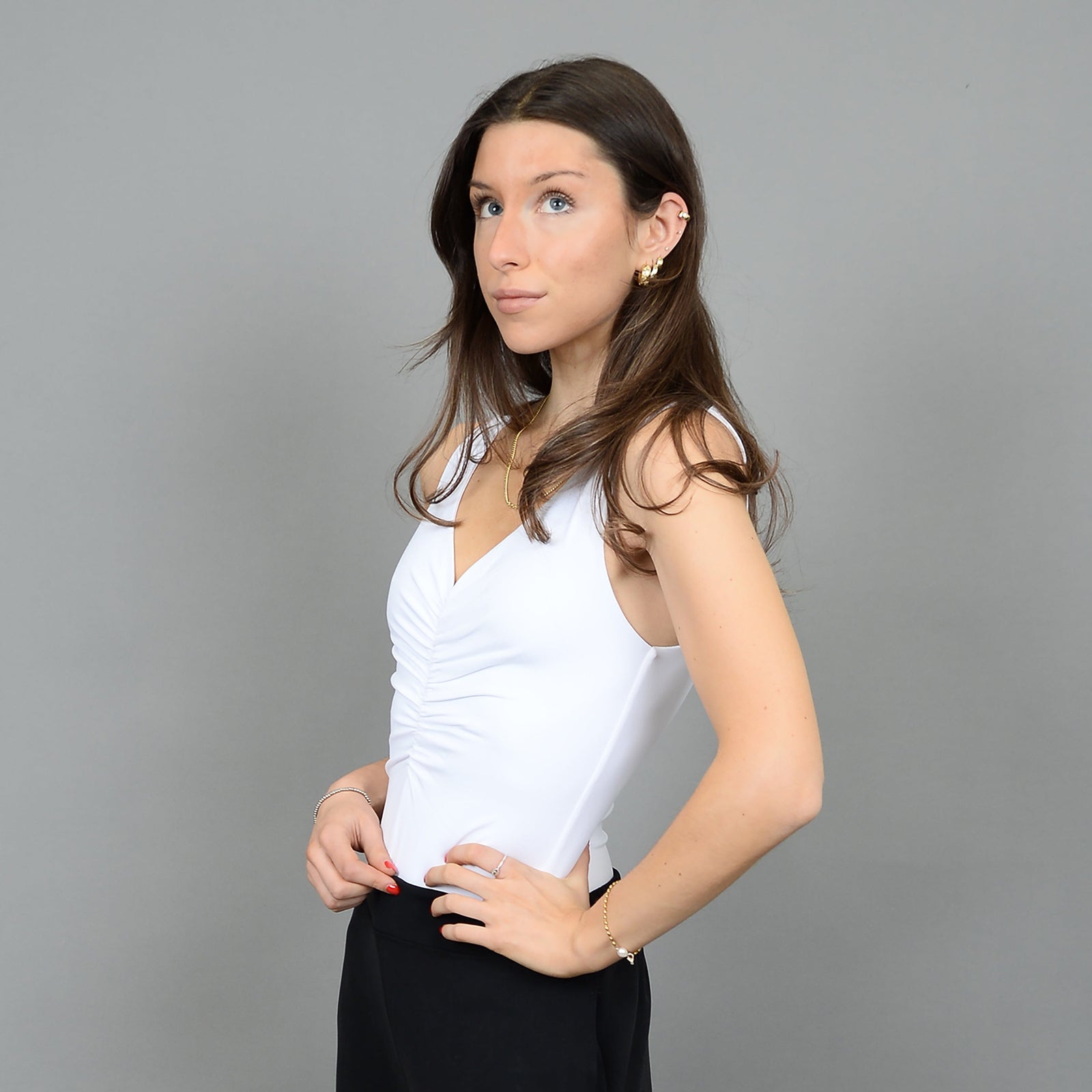 RD Second Skin Viola Sleeveless Vneck Bodysuit