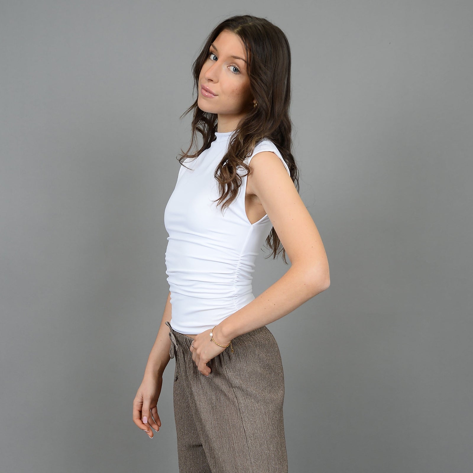 RD Second Skin Yve Mock Neck Ruched