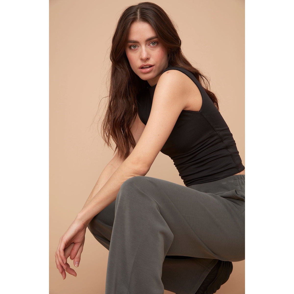 RD Second Skin Yve Mock Neck Ruched