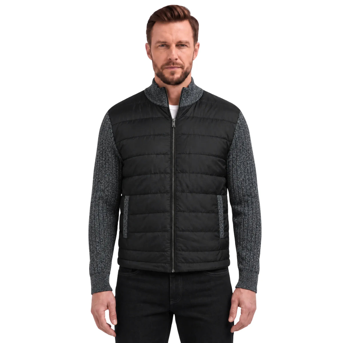 Report Collection Hybrid Knit Sweater Jacket
