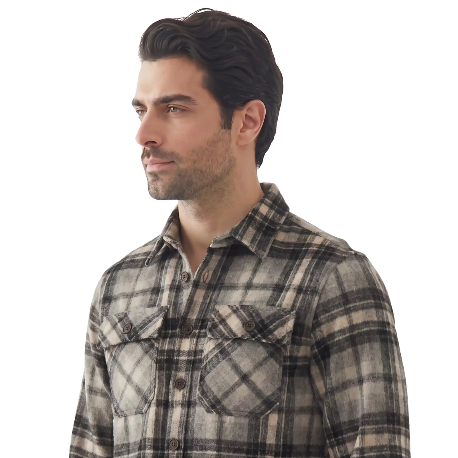 Report Collection Brushed Flannel Overshirt