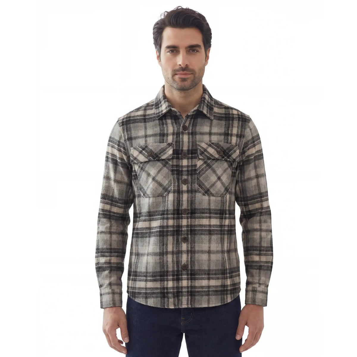 Report Collection Brushed Flannel Overshirt