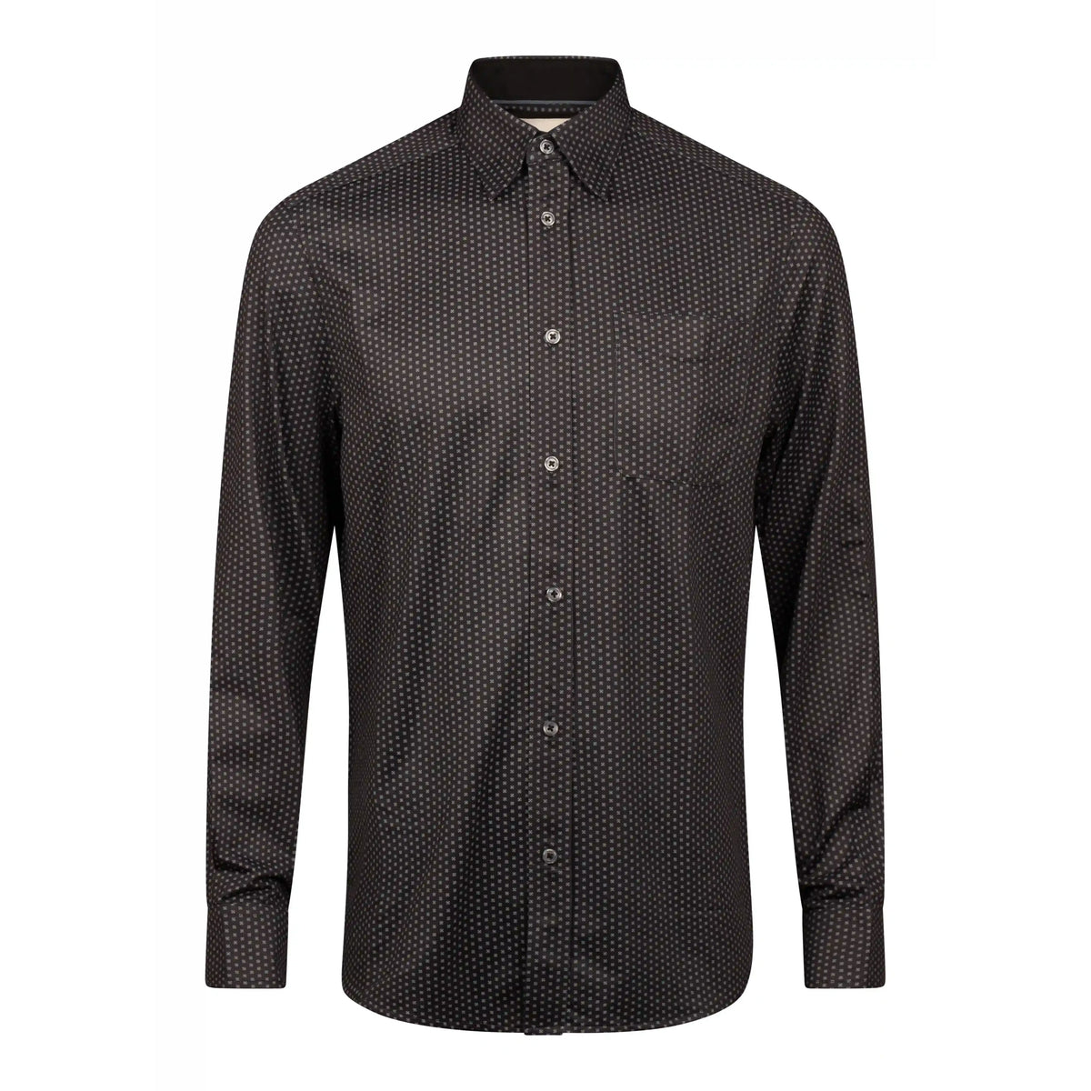 Report Collection Printer Dobby Stretch Shirt