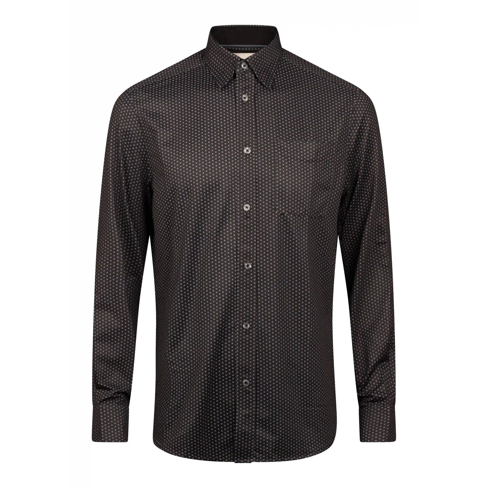 Report Collection Printer Dobby Stretch Shirt