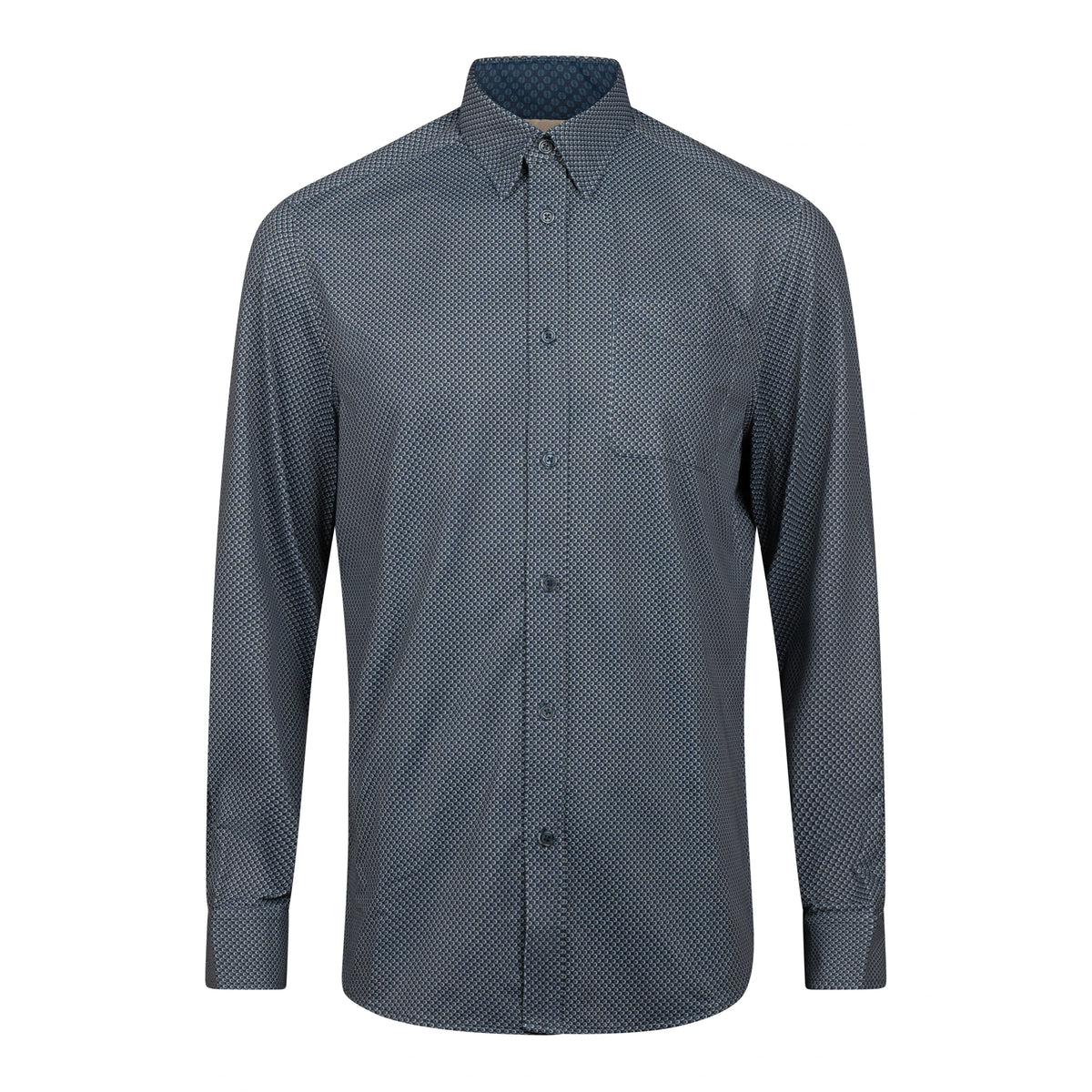Report Collection Printer Dobby Stretch Shirt