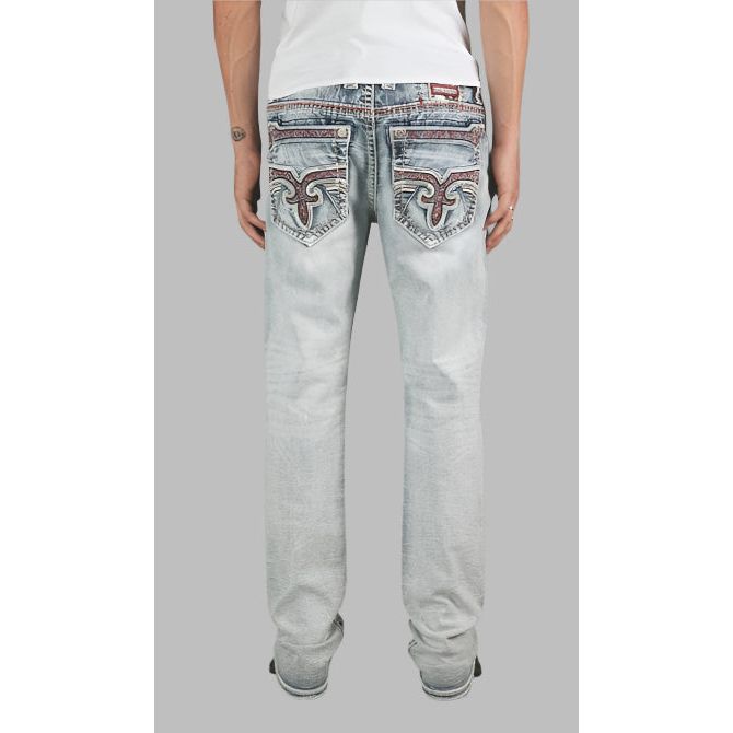 Rock Revival Oliver J202 Straight Denim features stylish embroidery and a modern fit for a standout look.