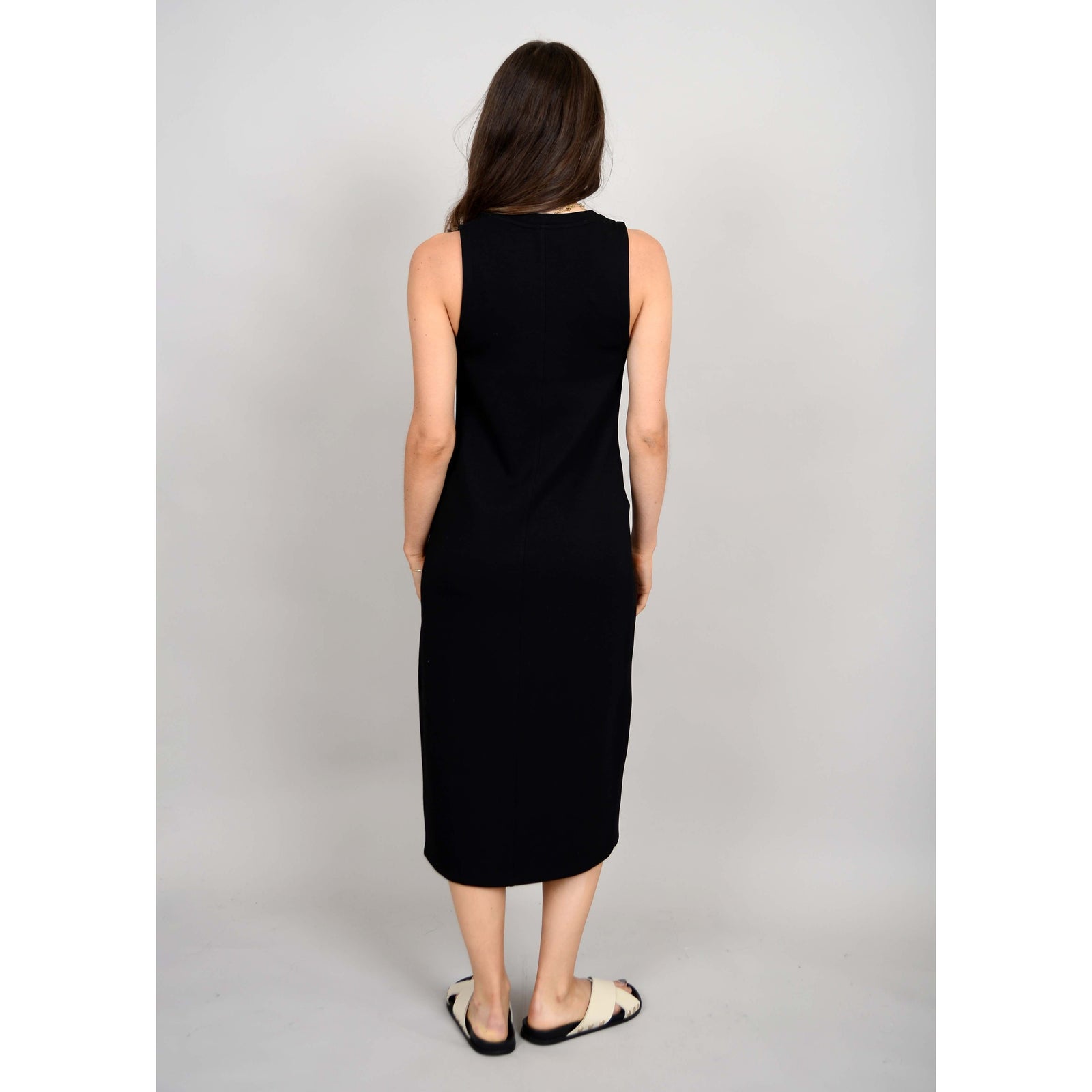 Stylish Scuba Adina Soft Knit Sleeveless Dress, perfect for summer adventures and comfortable fit.