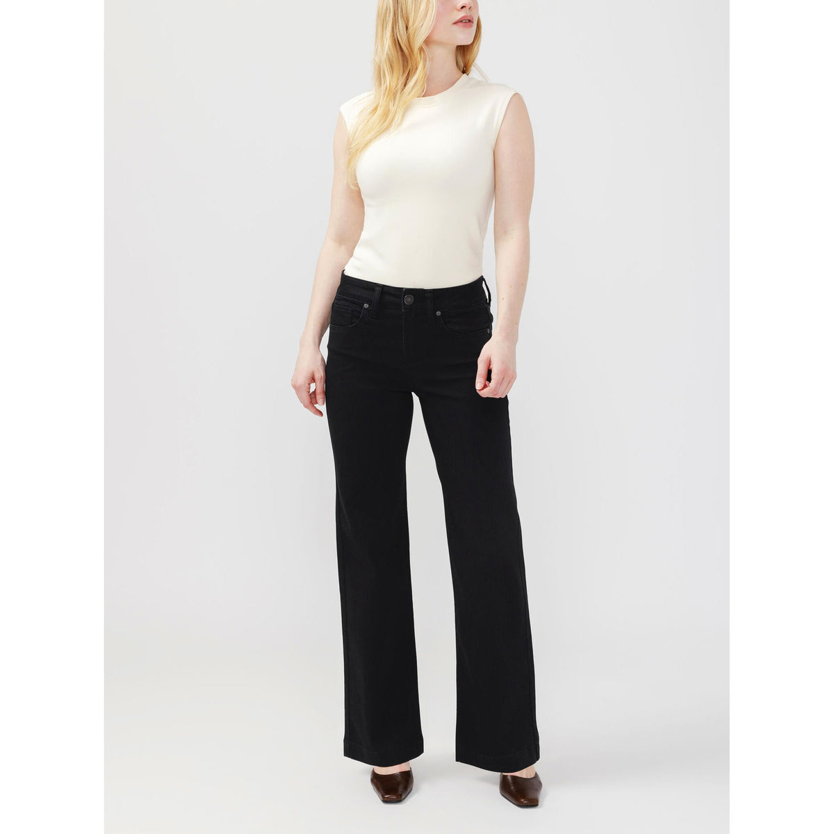 Silver Avery Trouser in Black