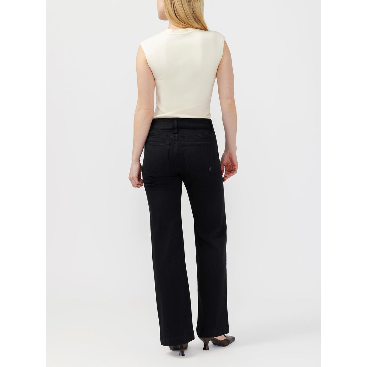 Silver Avery Trouser in Black