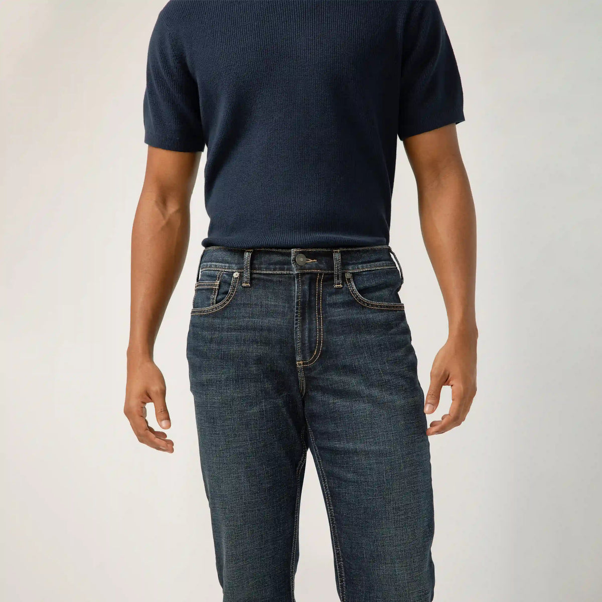 Silver Grayson Straight Denim in Indigo