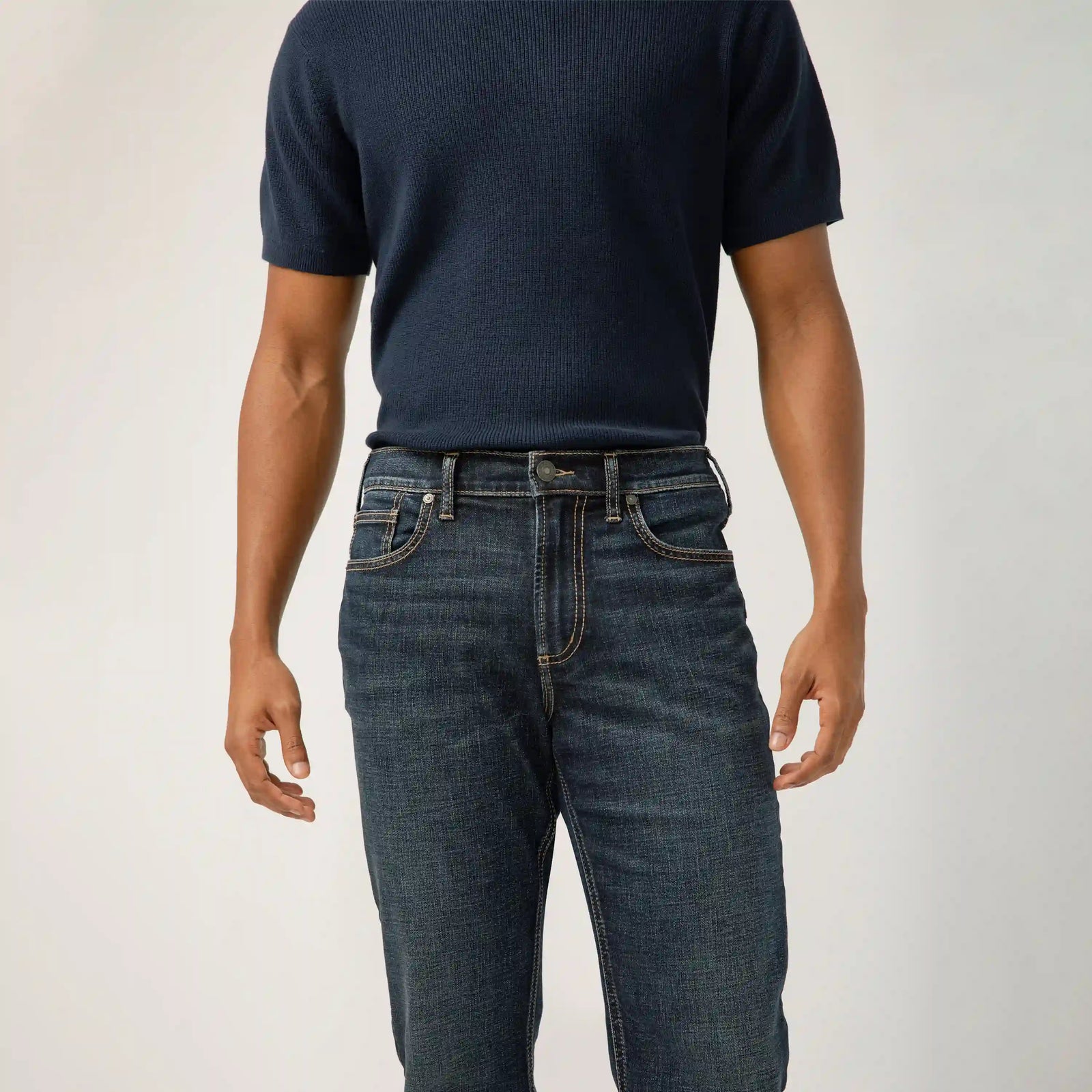 Silver Grayson Straight Denim in Indigo