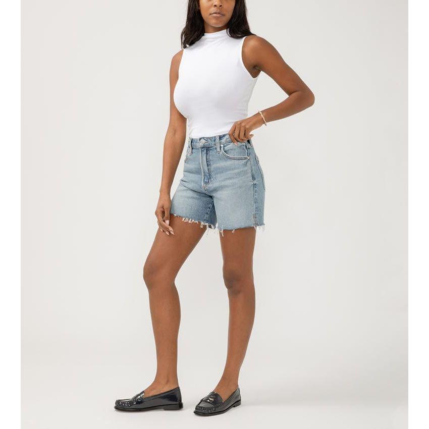 Elevate your style with Silver Highly Desirable Long Shorts from Silver Jeans Co., featuring a flattering fit and indigo wash.