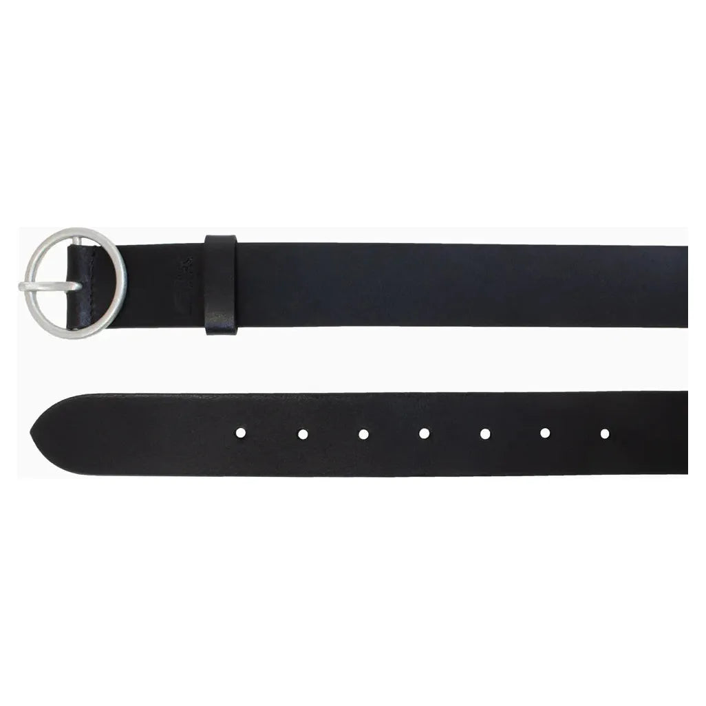 Silver Jeans Circle Buckle 35MM Leather Belt