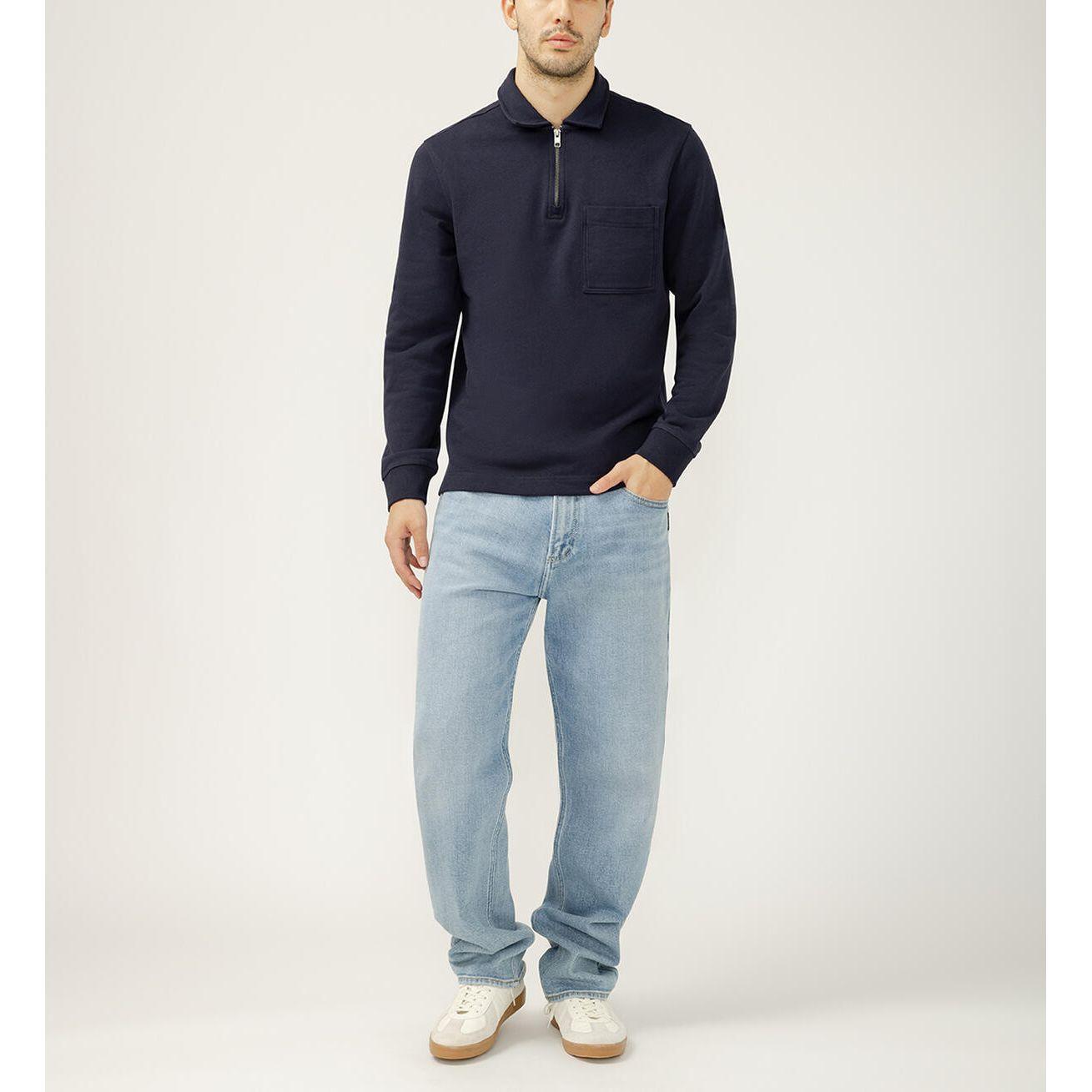 Silver Relaxed Fit Straight Leg Denim from Uniqlo with a comfortable waist-level silhouette and refined roominess.