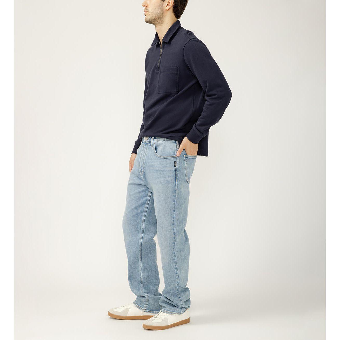 Silver Relaxed Fit Straight Leg Denim from Silver Jeans Co. offers a comfortable waist silhouette and refined style.