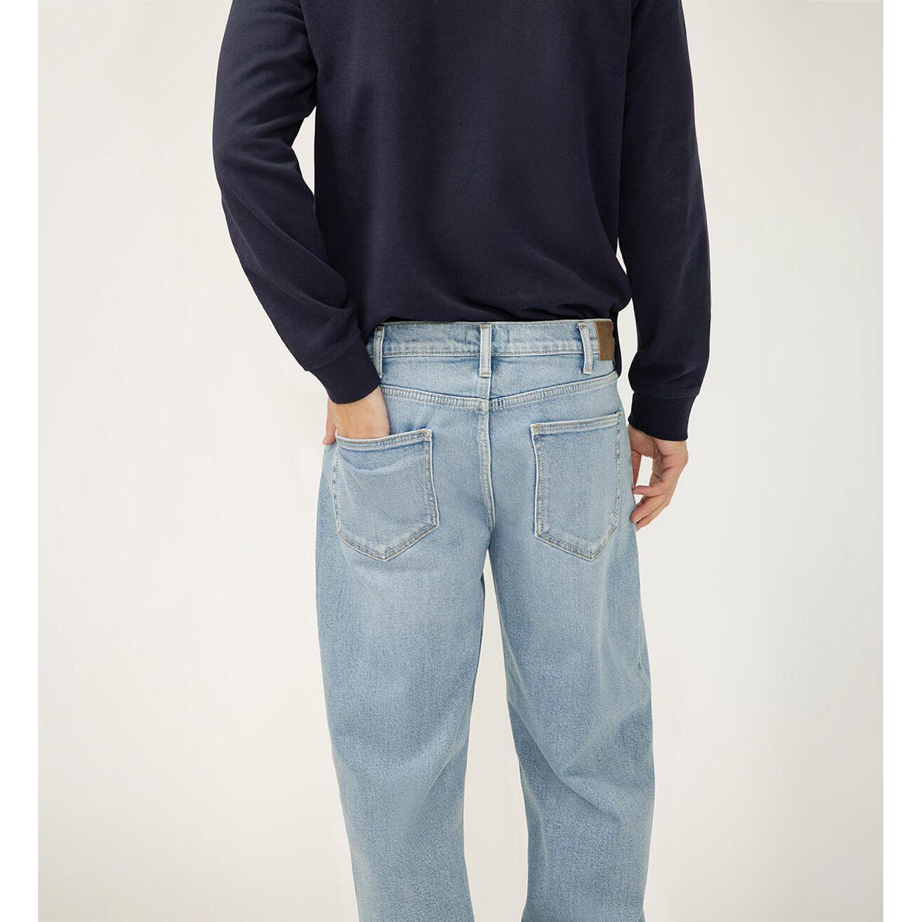 Silver Relaxed Fit Straight Leg Denim from Silver Jeans Co. offers a waist-level silhouette and refined comfort for versatile style.