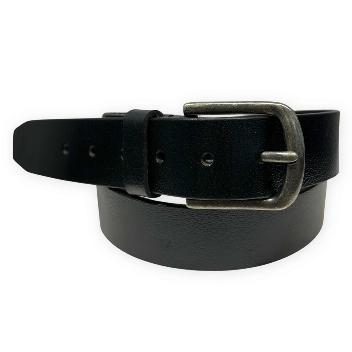 Silver Stitch Detail 38MM Leather Belt