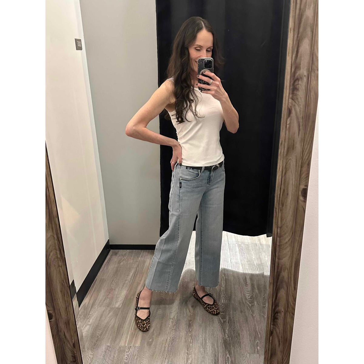 Silver Suki Wide Leg Cropped in West End