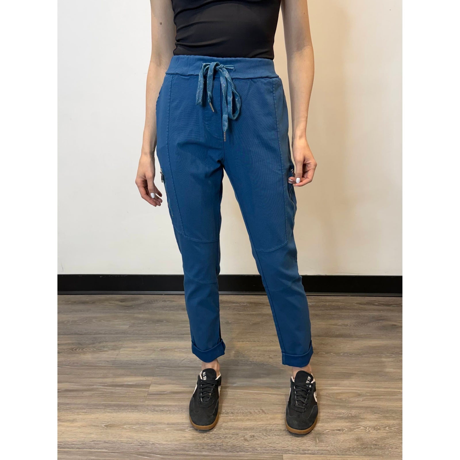 Sorella Pant with Zipper Detail Slate Blue