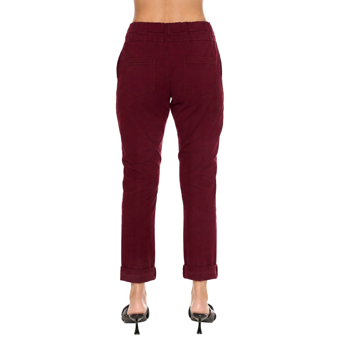 Sorella Pant with Zipper Detail Wine