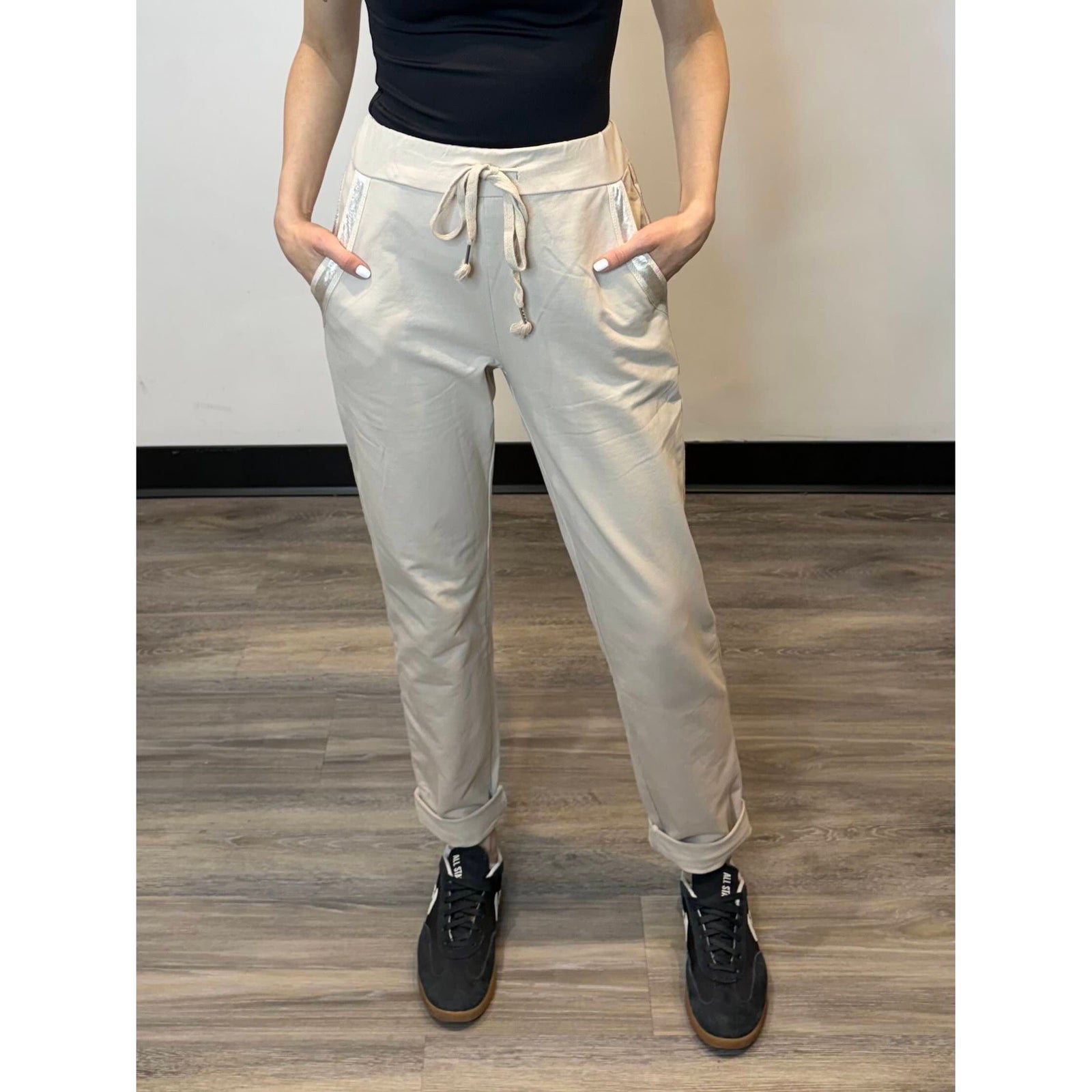 Sorella  Tuxedo Stripe Crop Pant