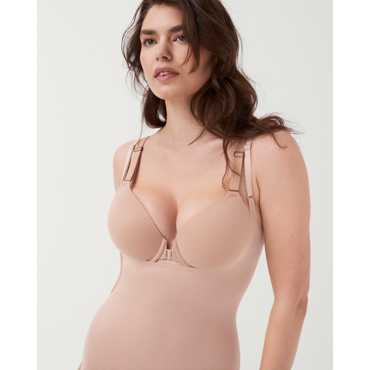 Spanx Spanx Invisible Shaping Open Bust Mid-Thigh Body Suit